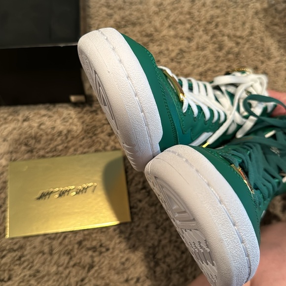 NIB Never Worn New Converse Fastbreak Hi “No Easy Buckets” size 10 Green/Wht - Picture 3 of 9